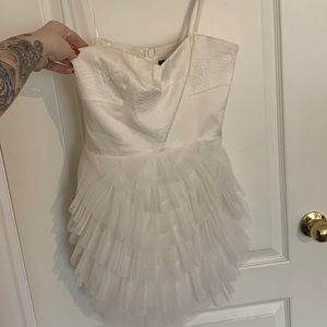 BCBG Strapless White Dress Size 04